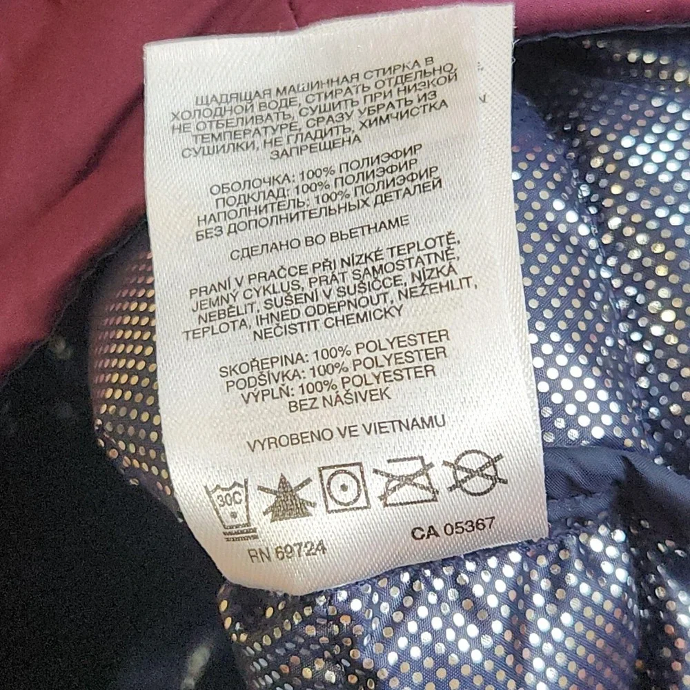 Columbia Puffer Vest Womens Large Purple Omni-Heat Long Insulated Outdoor